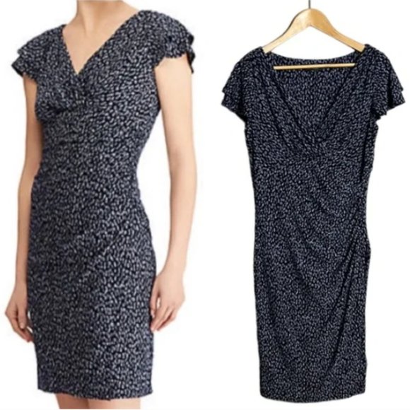 Ralph Lauren Dresses & Skirts - Lauren Ralph Lauren NWT Flutter Sleeve Ruched Dress Size 14W